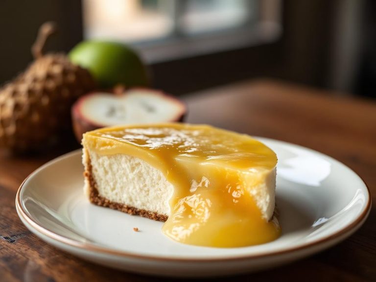 Soursop pie or cheesecake filling