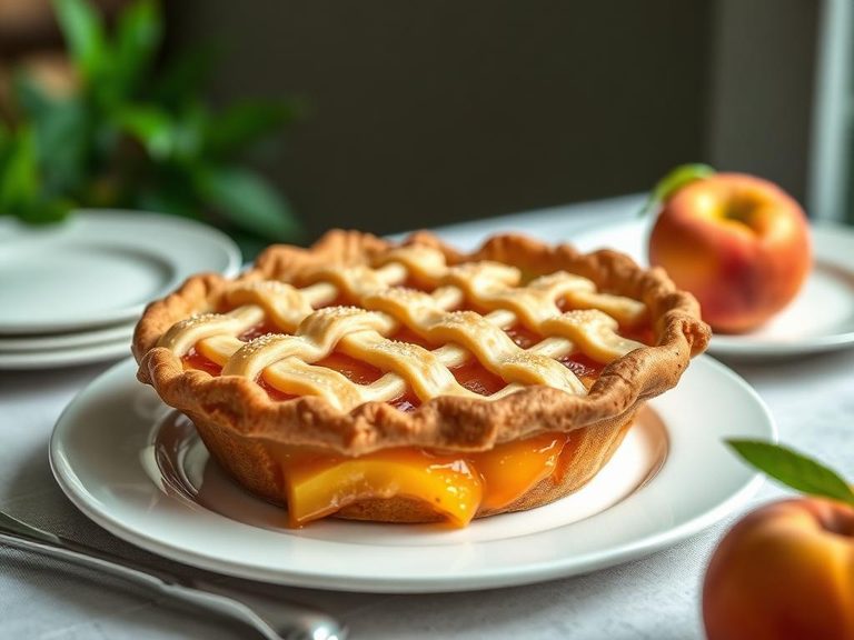 Southern Peach Pie with Lattice Crust