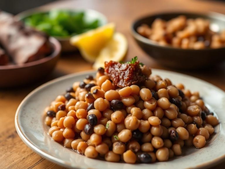 Southern-style black-eyed peas with ham hocks