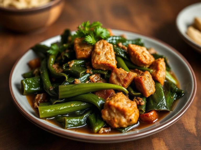 Southern-style braised greens with pork