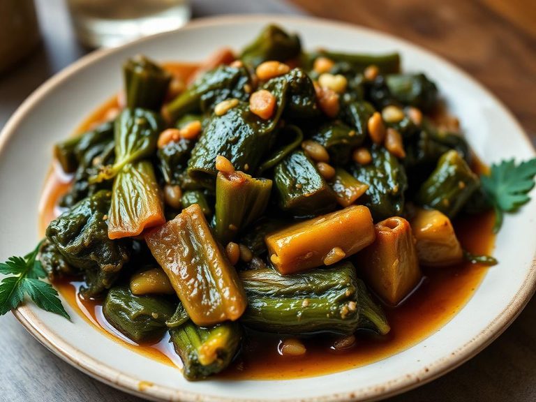 Southern-style braised greens with pot liquor