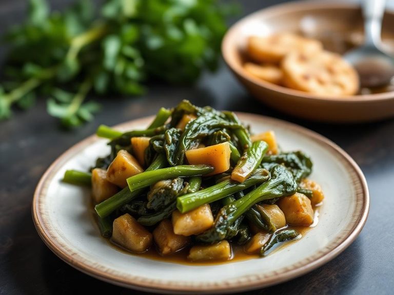 Southern-style braised turnip greens