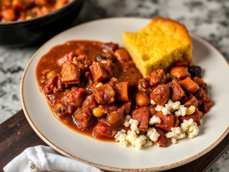 Southern-style chili and cornbread