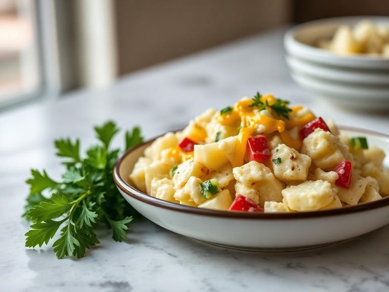 Southern-style potato salad with mustard