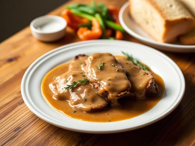 Southern US Red-Eye Gravy with Ham Steaks