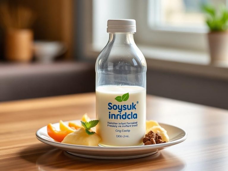 Soy-based infant formula bottle