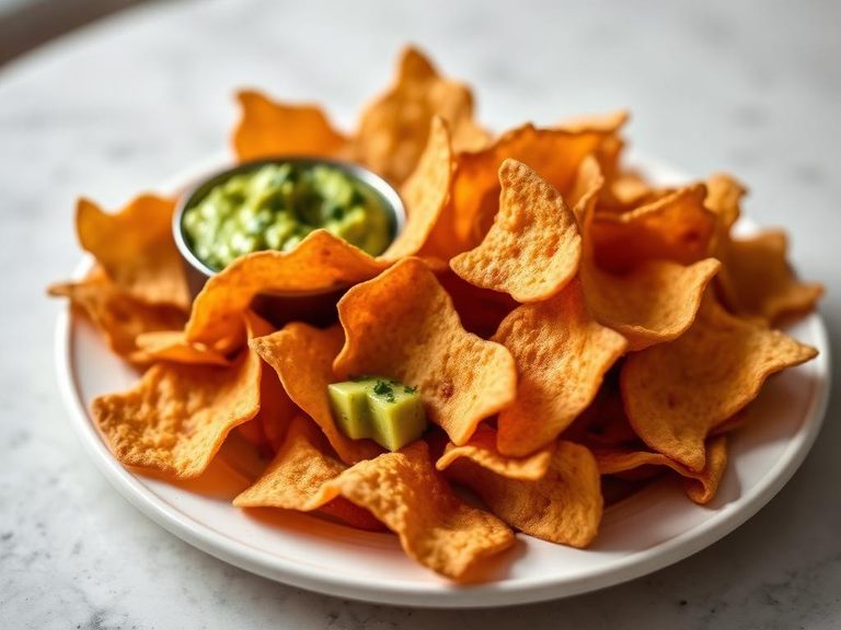 Soy Chips with Guacamole
