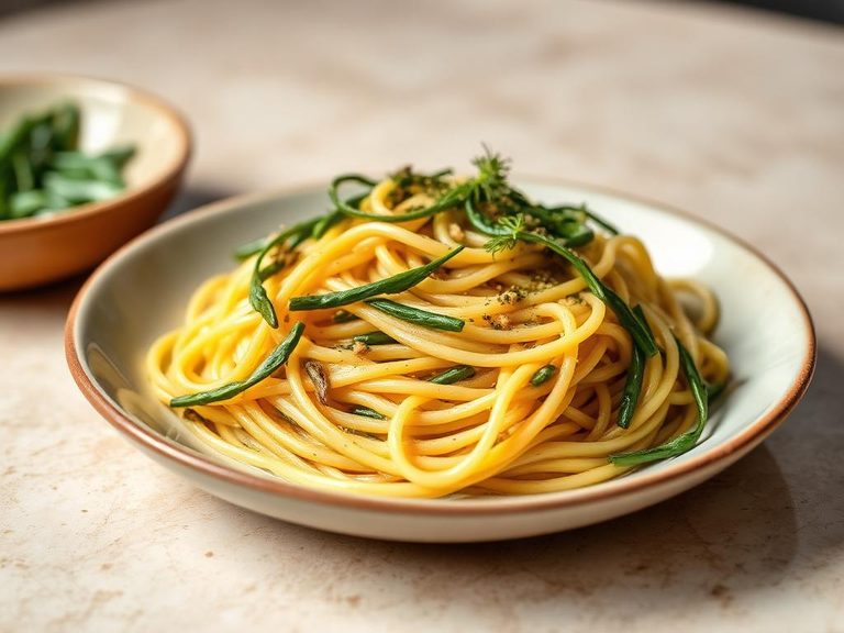 Spaghetti Aglio e Olio con Spinaci