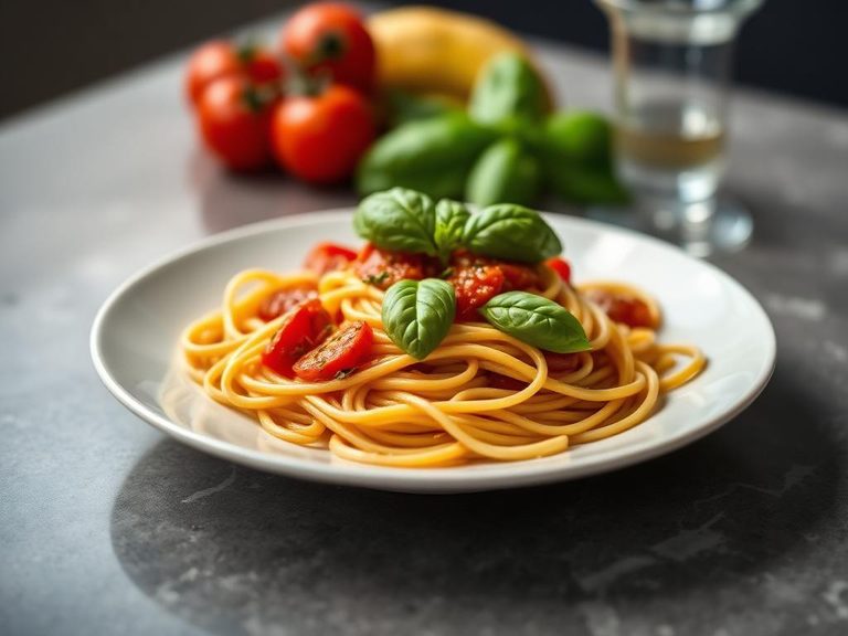 Spaghetti with Tomato and Basil