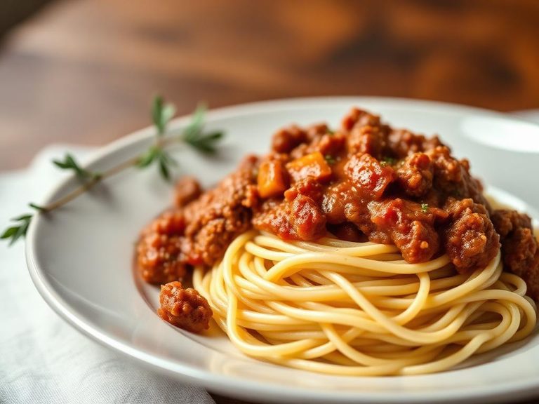 Spaghetti with Turkey Meat Sauce