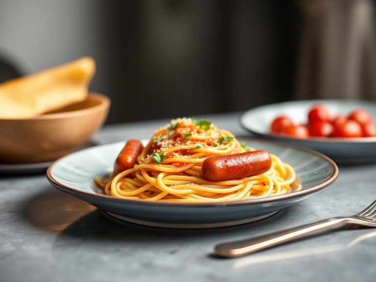 Spaghetti with Vienna Sausage