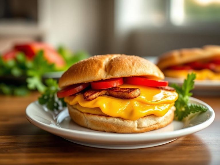 Spam and Egg Breakfast Sandwich