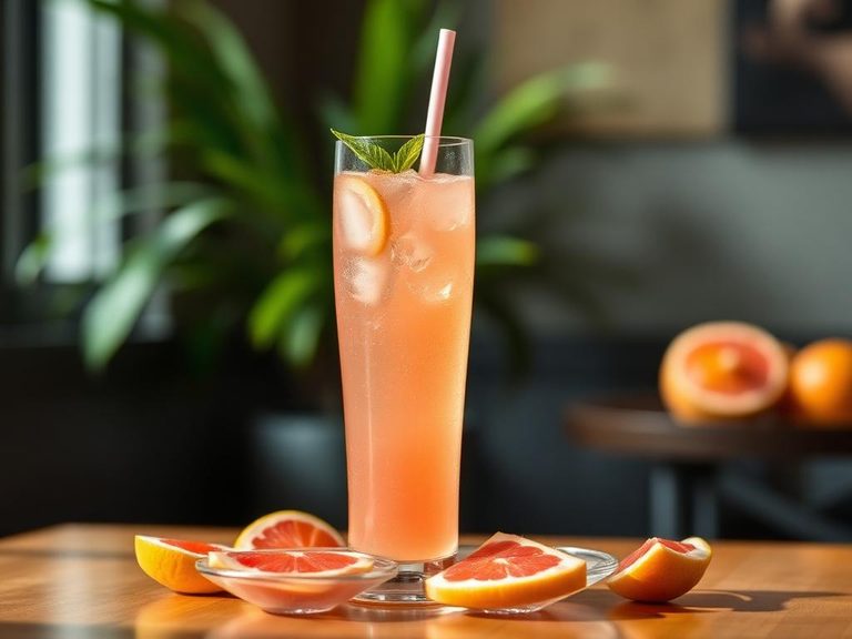 Sparkling grapefruit soda