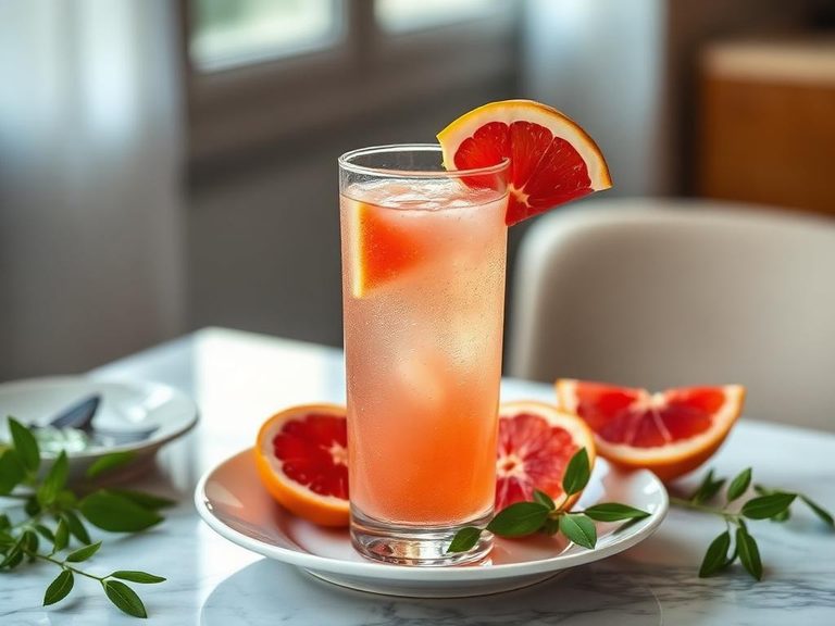 Sparkling grapefruit spritzer