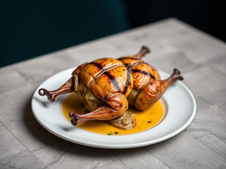 Spatchcocked Grilled Quail