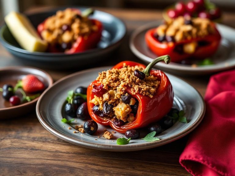 Spelt Berry Stuffed Peppers