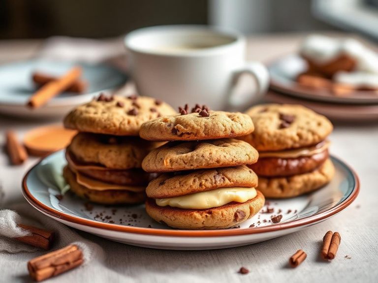 Spiced Cookie Sandwiches (with cream filling)