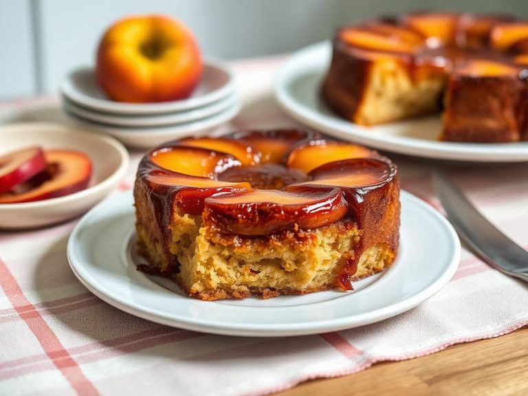 Spiced Peach Upside-Down Cake