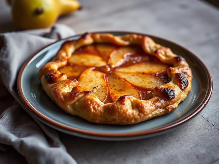 Spiced pear tart or galette
