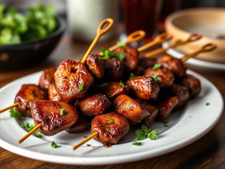 Spiced Turkey Heart Skewers