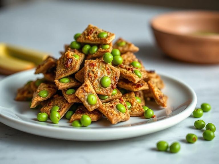 Spiced Wasabi Pea Brittle