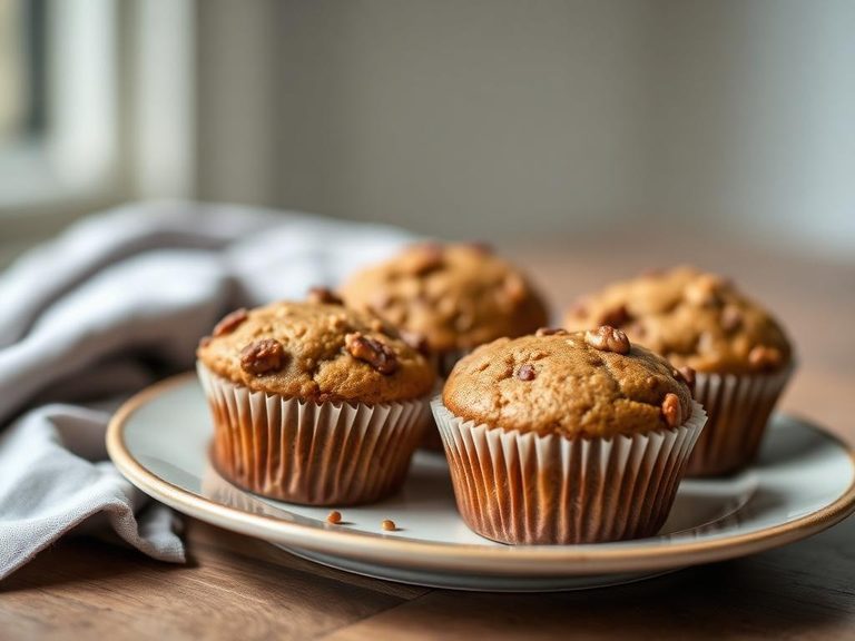 Spiced Zucchini Walnut Muffins