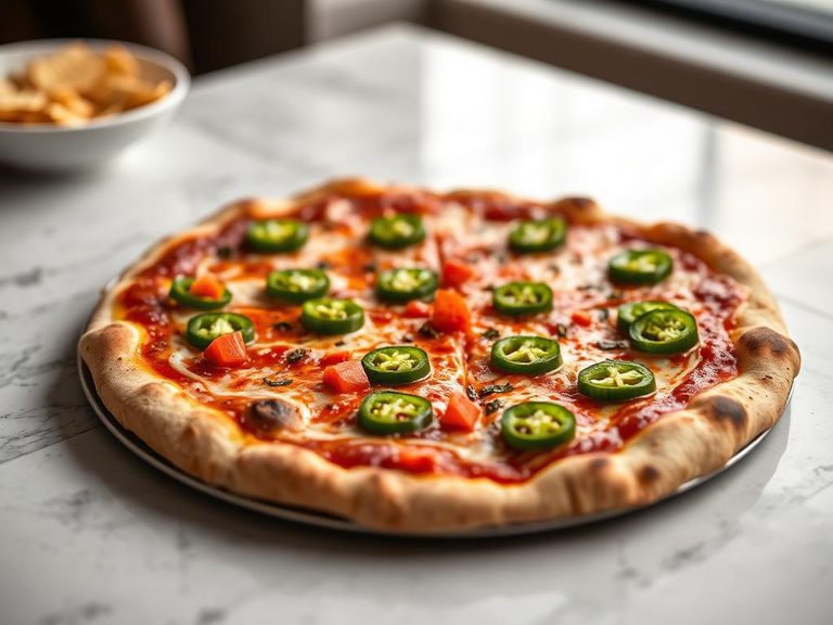 Spicy Mexican Pizza with Jalapeños