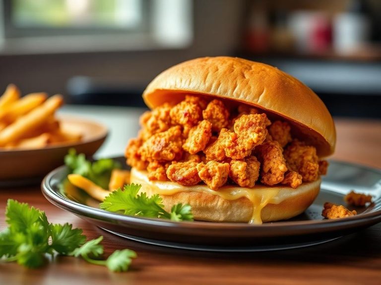 Spicy Popcorn Chicken Sandwich