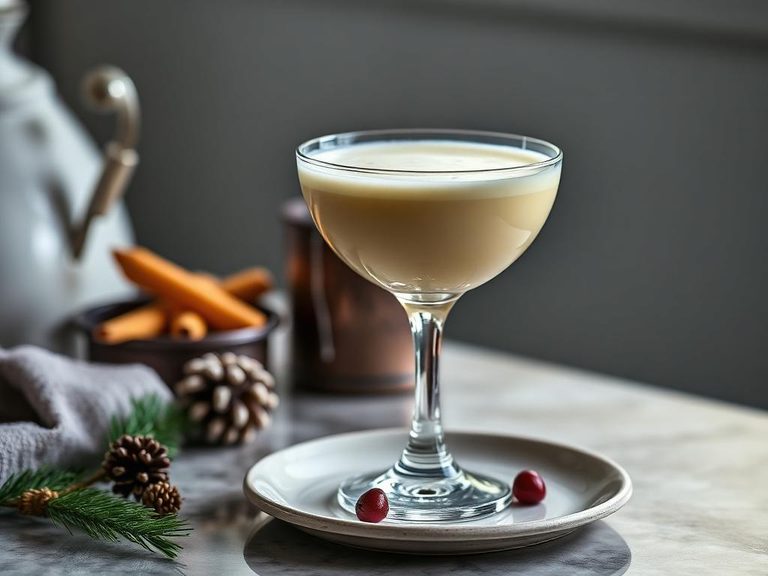 Spiked Eggnog Cocktail