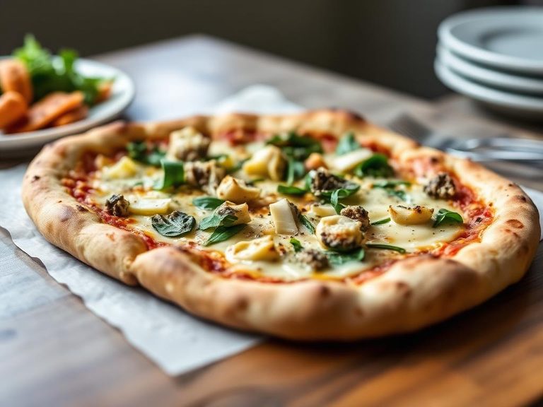 Spinach and Artichoke Pizza