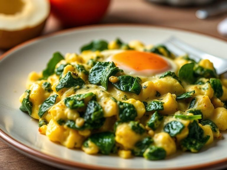 Spinach and Egg Scramble
