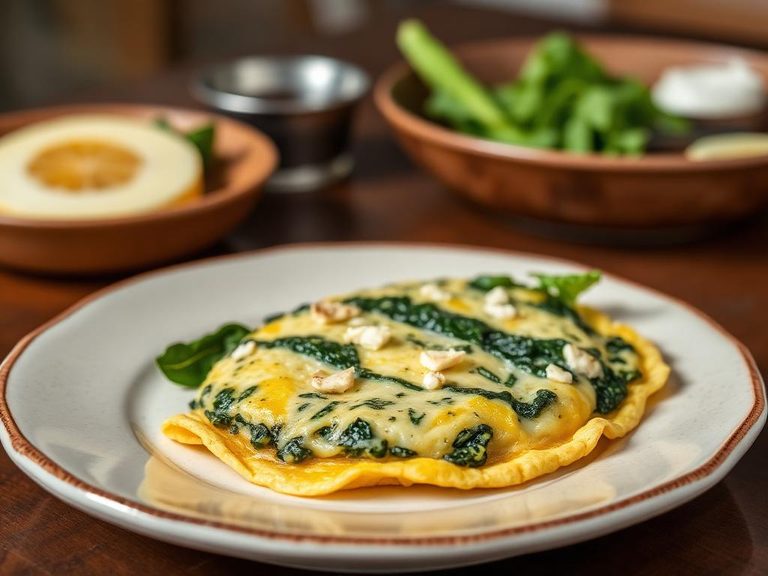Spinach and Feta Omelet