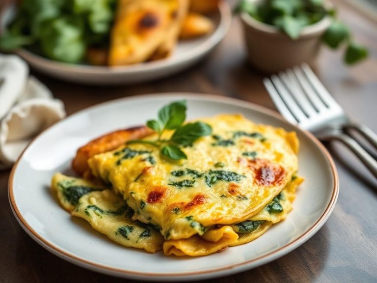 Spinach and Feta Omelette