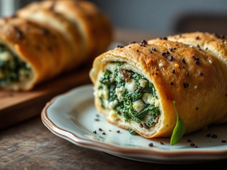 Spinach and Feta Stuffed Bread
