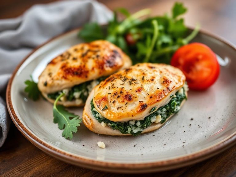 Spinach and Feta Stuffed Chicken Breast
