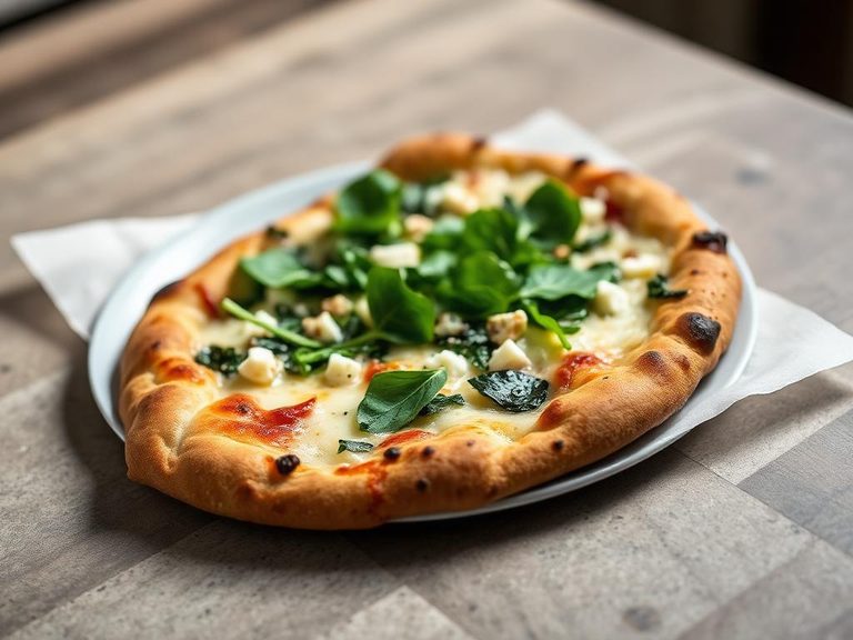 Spinach and Feta Whole Wheat Pizza