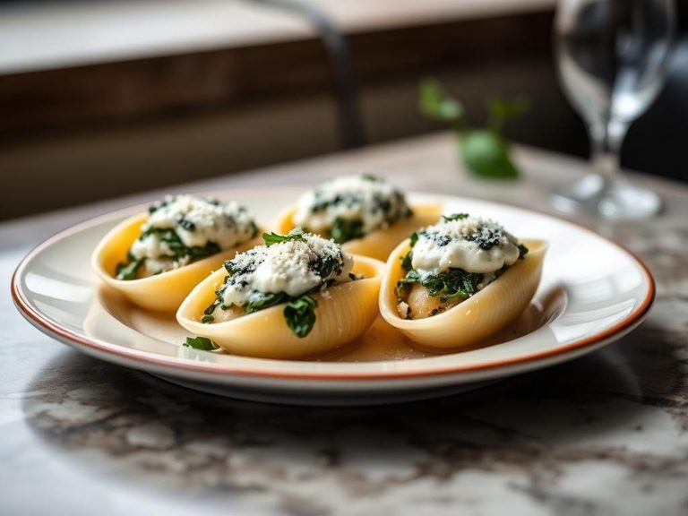 Spinach and Ricotta Stuffed Shells