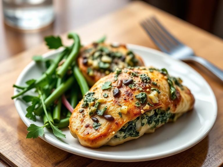 Spinach Artichoke Stuffed Chicken Breast