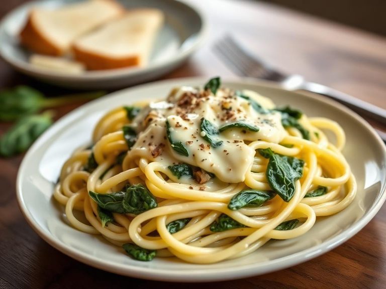 Spinach Fettuccine Alfredo