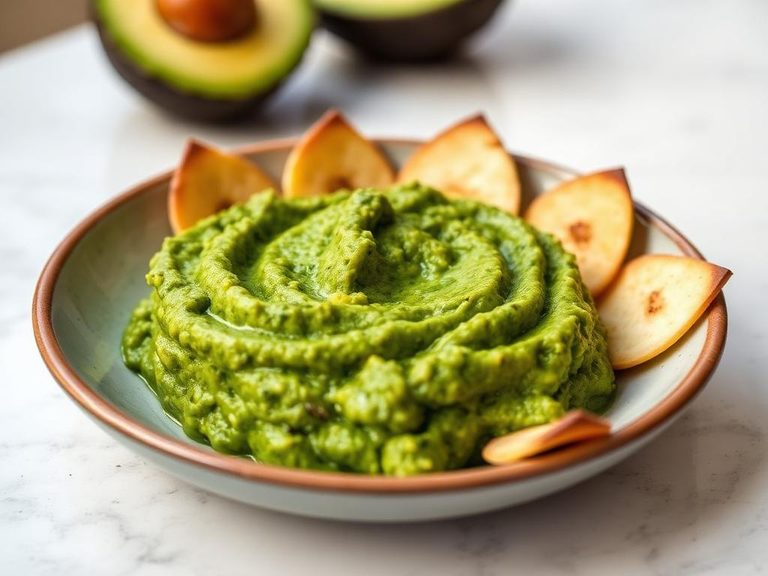 Spirulina-infused guacamole