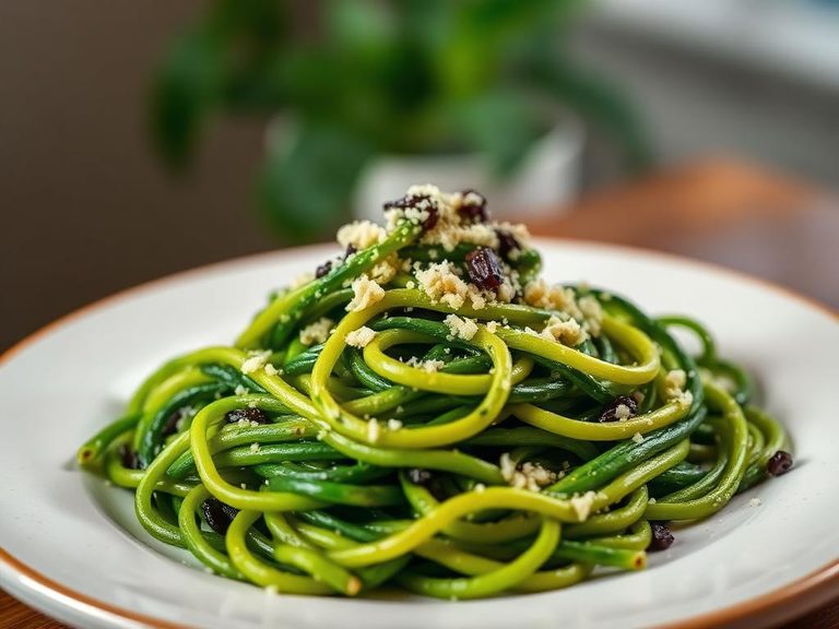 Spirulina-infused Pasta