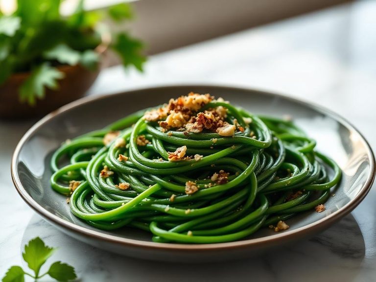 Spirulina pasta
