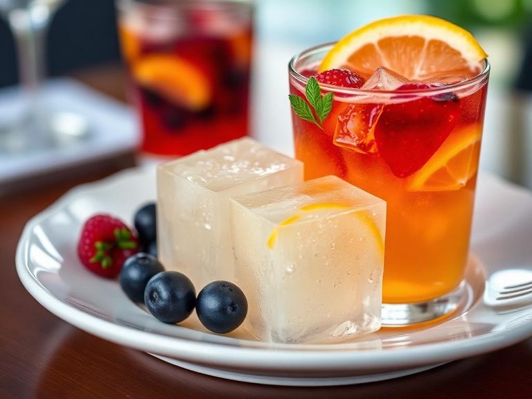 Sports drink-infused fruit ice