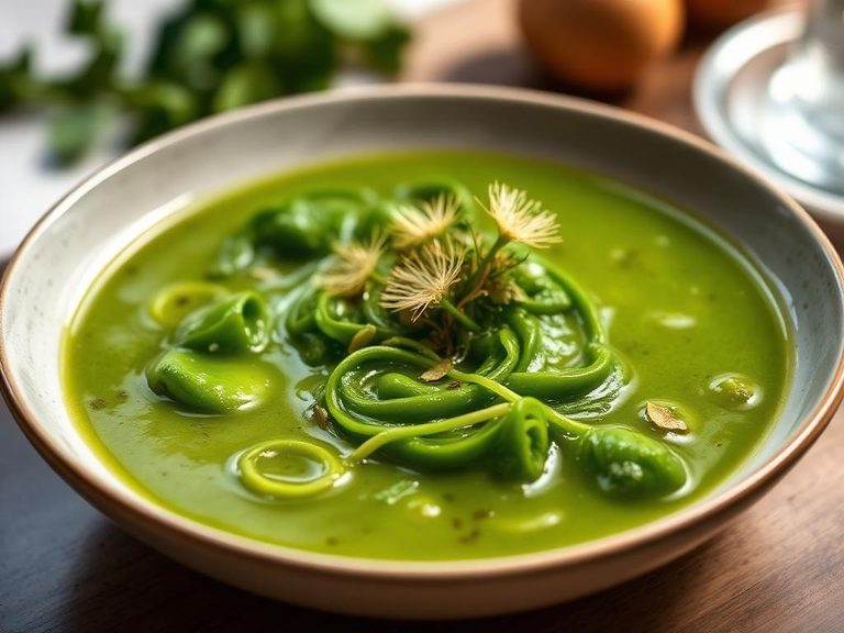 Spring Greens and Dandelion Soup