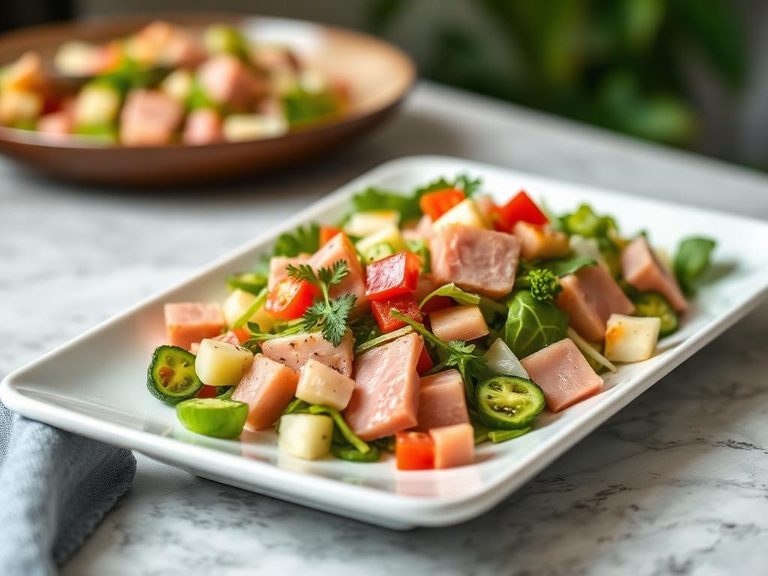 Spring Vegetable and Ham Salad