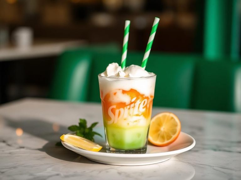 Sprite Float (with vanilla ice cream)