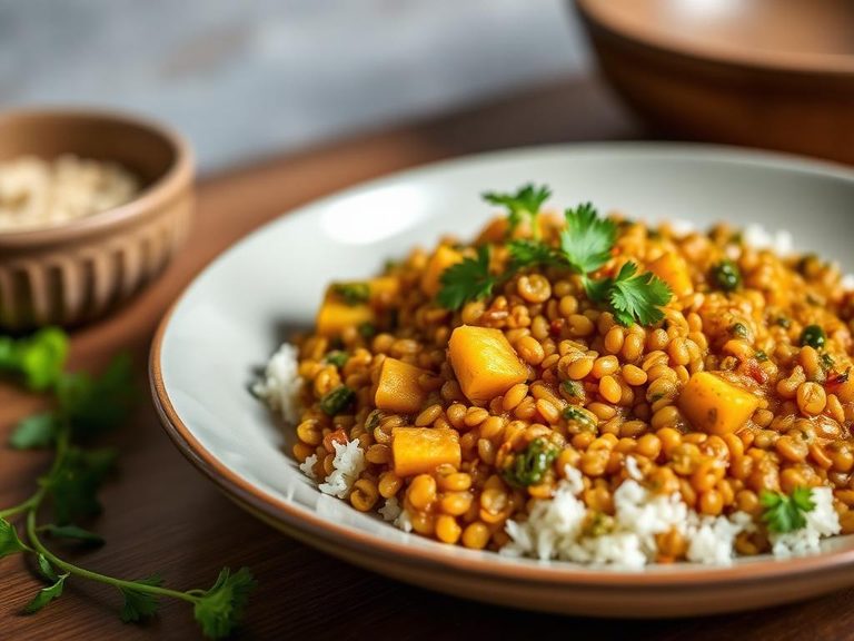Sprouted Lentil Curry