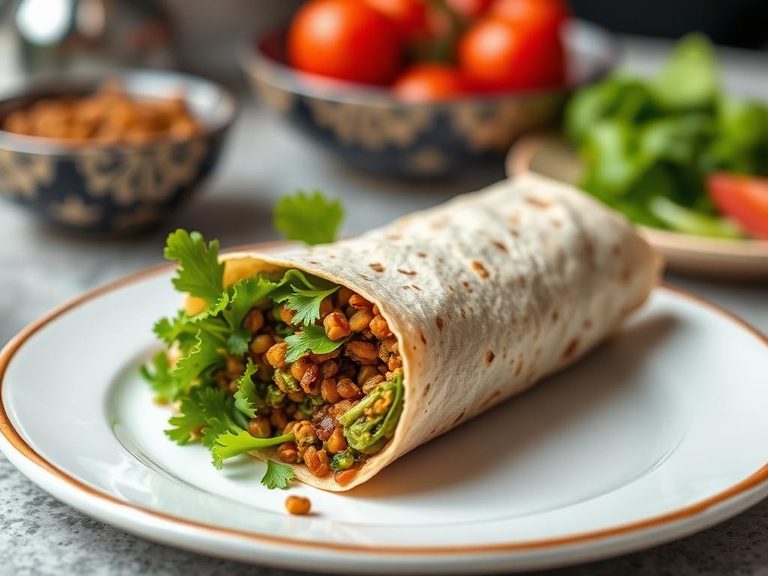Sprouted Lentil Wrap