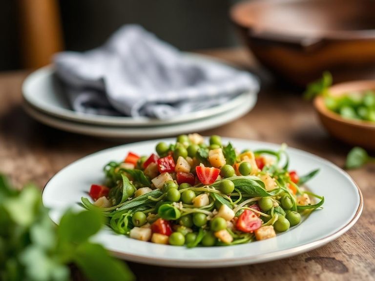 Sprouted pea salad