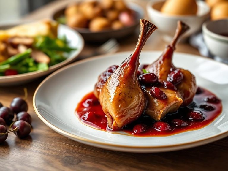 Squab with Cherry or Plum Sauce